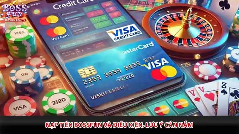 Nạp tiền Bossfun và điều kiện, lưu ý cần nắm