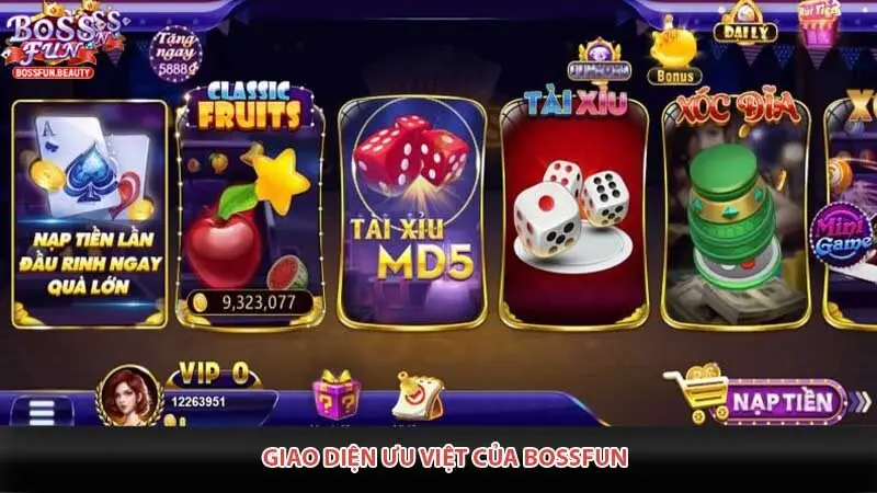 Giao Diện Ưu Việt Của Bossfun