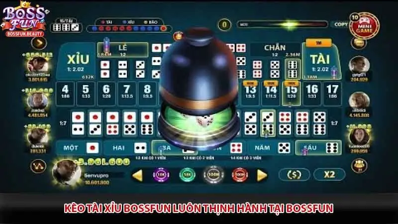 Kèo Tài xỉu Bossfun luôn thịnh hành tại Bossfun